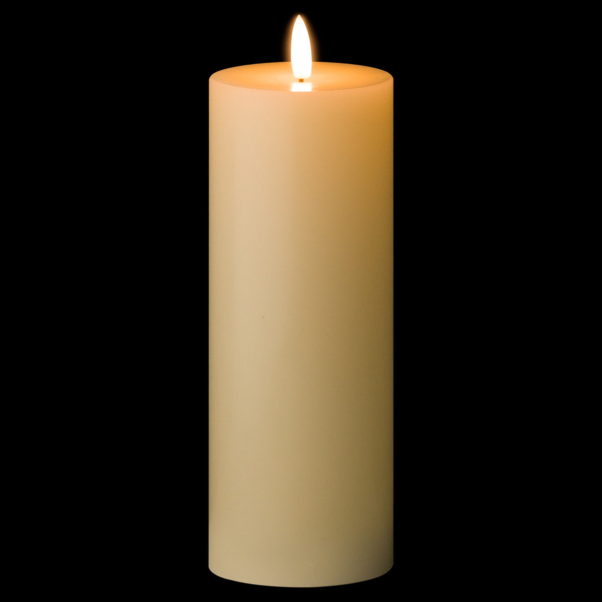 Cream Wax LED Pillar Candle