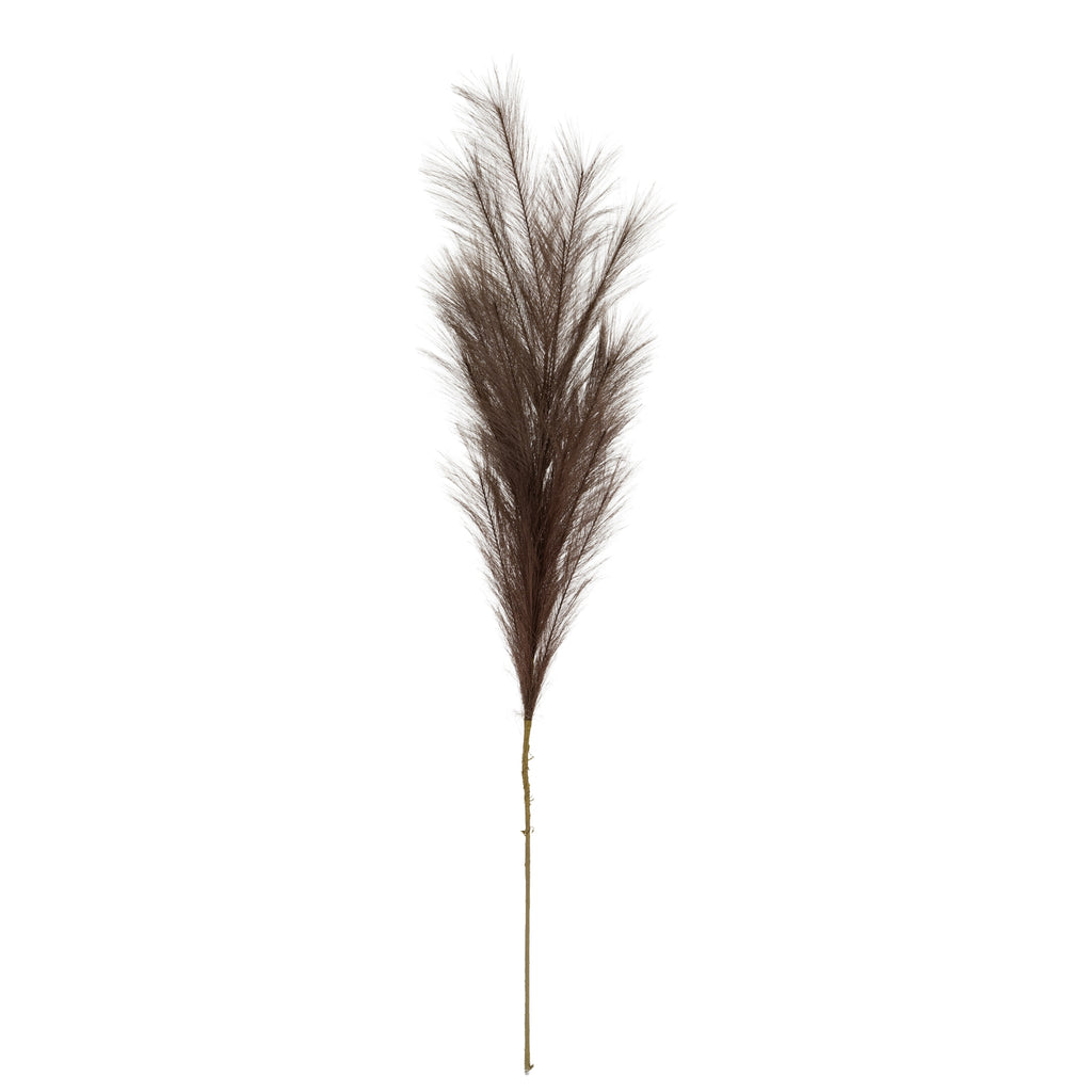 Grey Faux Pampas Grass Stem