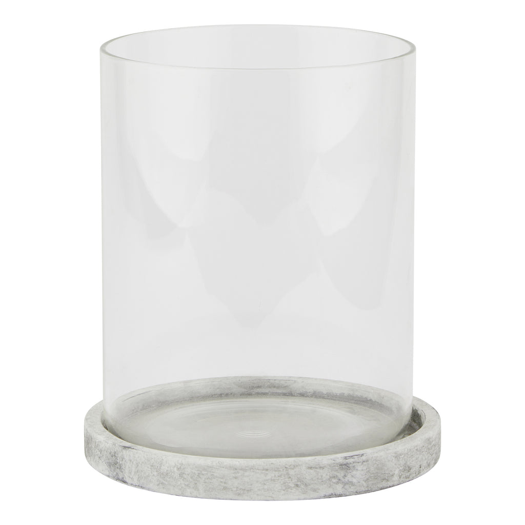 Stone-Effect Hurricane Lantern — Large