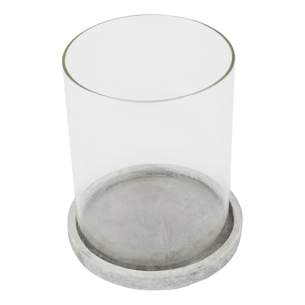 Stone-Effect Hurricane Lantern — Large