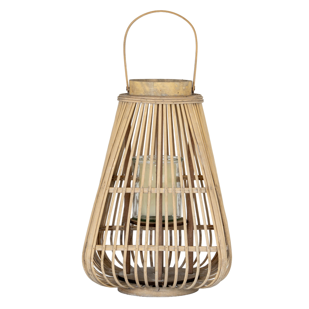 Large Peardrop Wicker Lantern