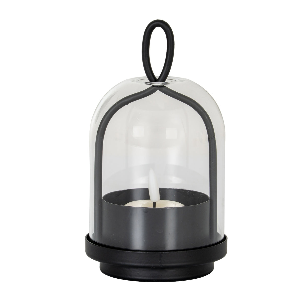 Nyx Large Candle Holder With Glass Cloche