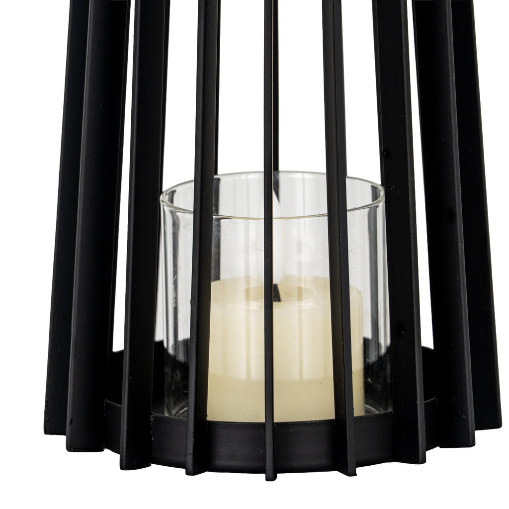 Lynk Small Lantern With Handle And Glass Candle Holder