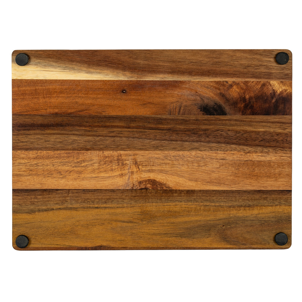 Acacia Cheese Board Set With White Bowl, Slate and Cutlery