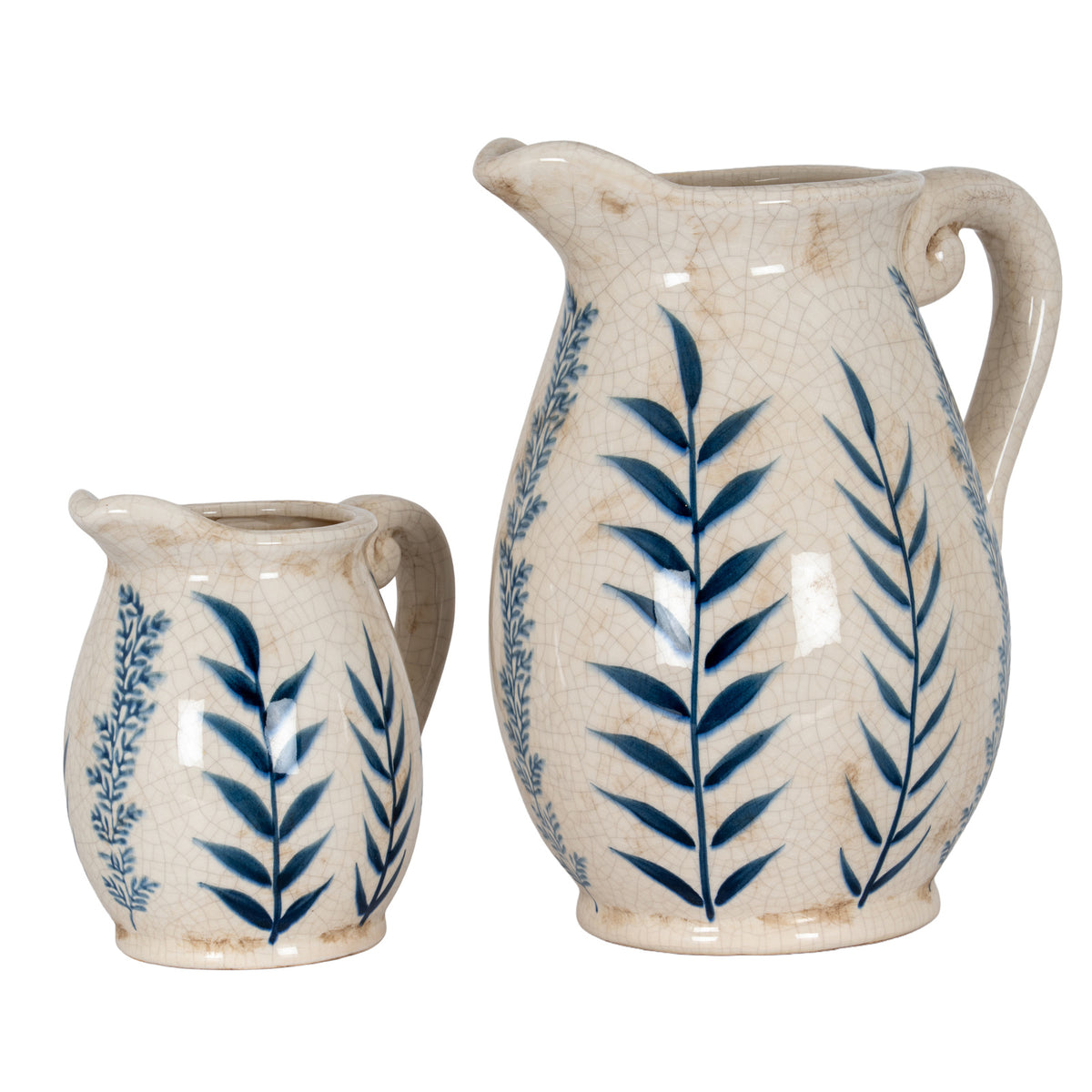 Small Blue Flora Olpe Jug Vase