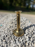 Antique French Brass Candlestick Engraved "L.M"