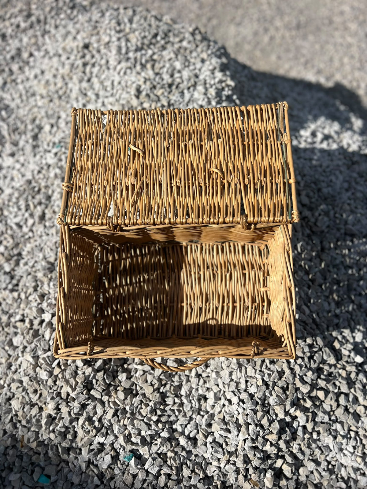 Vintage French Champagne Hamper, Barancourt Bouzy Wicker Basket